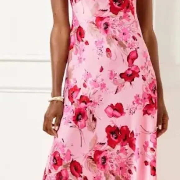 Women’s Talbots Floral Dress Sleeveless New NWT 16 Midi - Picture 3 of 7